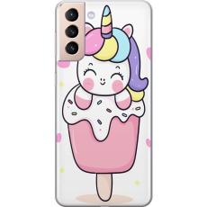 iSecrets - Mobilskal till Samsung Galaxy S21 med Glad enhörning