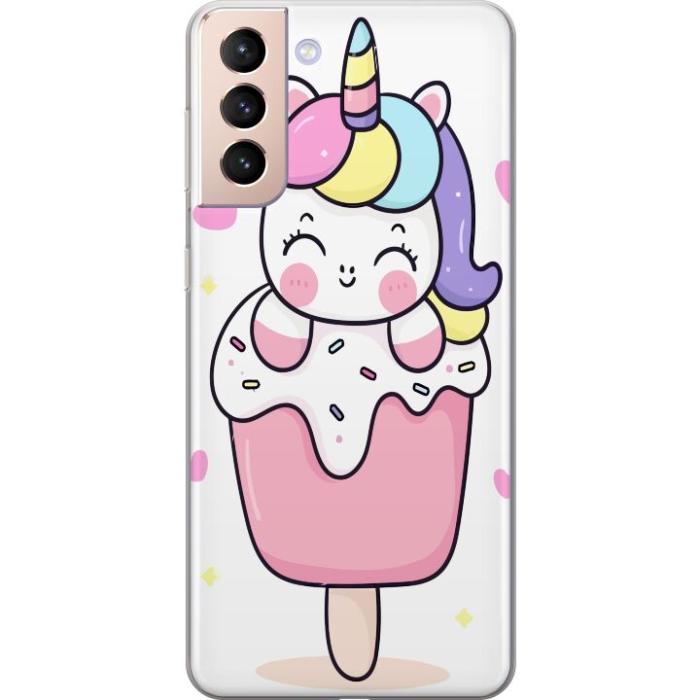 iSecrets - Mobilskal till Samsung Galaxy S21 med Glad enhörning