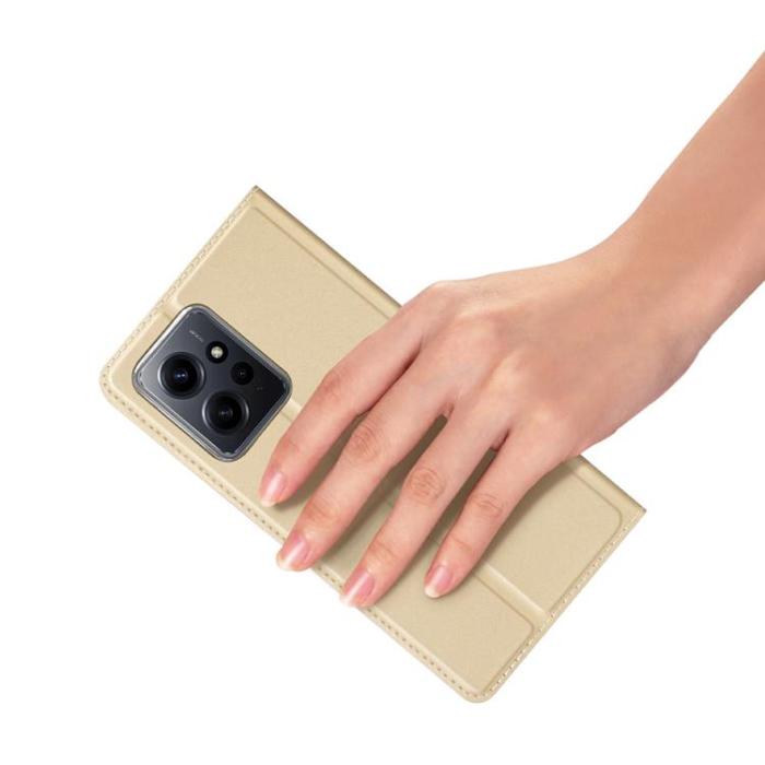 Dux Ducis - Dux Duxis Xiaomi Redmi Note 12 5G Plånboksfodral Skin Pro - Guld