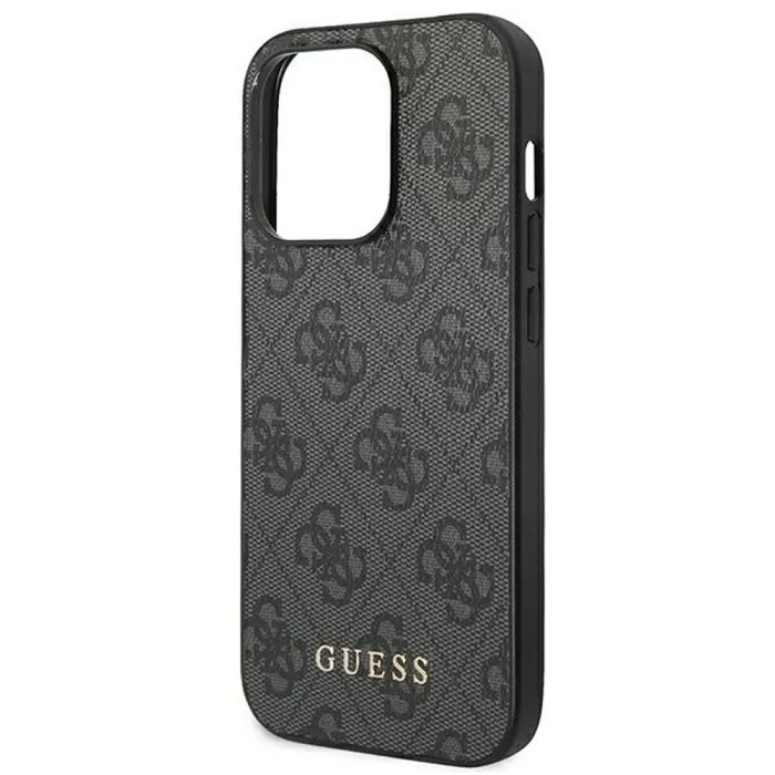Guess - GUESS iPhone 14 Pro Skal Gold Logo - Grå