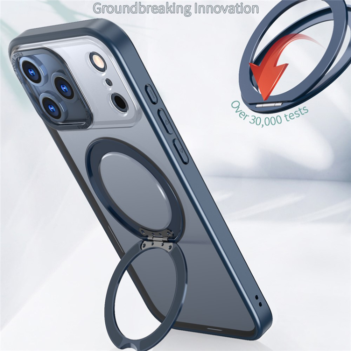 A-One Brand - iPhone 17 Pro Max Mobilskal MagSafe Kickstand - Marinblå