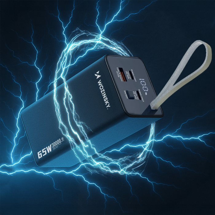 Wozinsky - Wozinsky Powerbank 30000mAh 65W 2xUSB-C 1xUSB-A - Svart