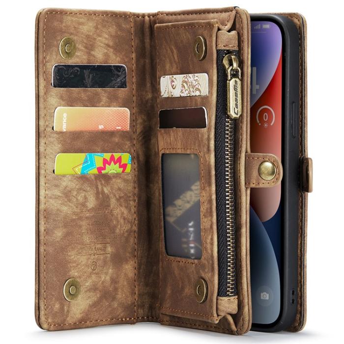Caseme - CASEME iPhone 15 Pro Plånboksfodral 008 Detachable - Brun
