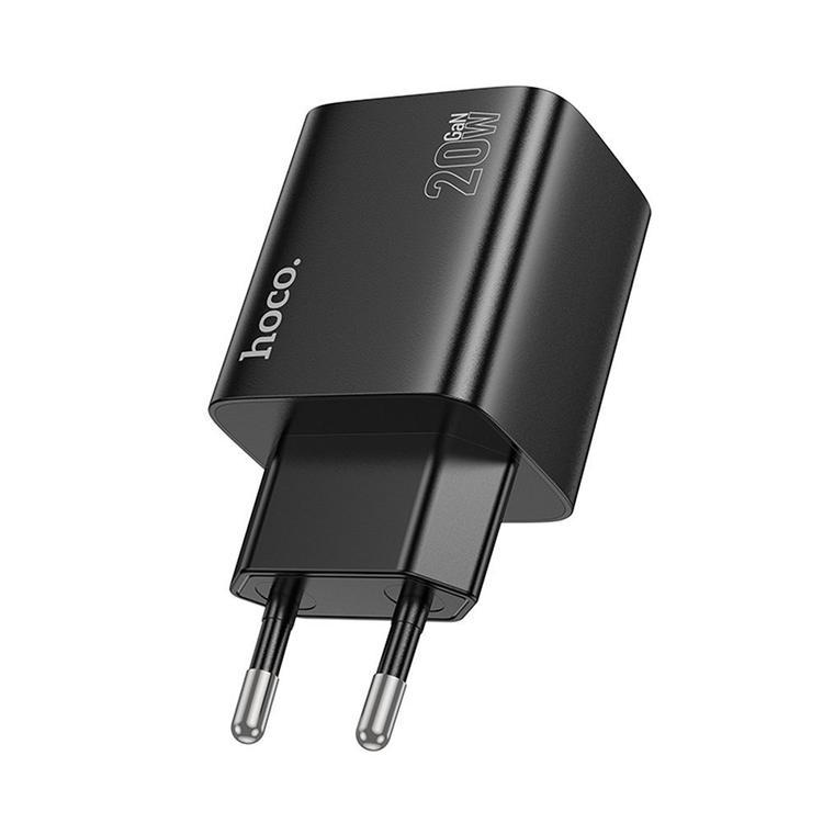 Hoco Snabbladdare PD 20W 2xUSB-A 2xUSB-C QC3.0 3A N55 - Svart | 505295 | AlltMobil