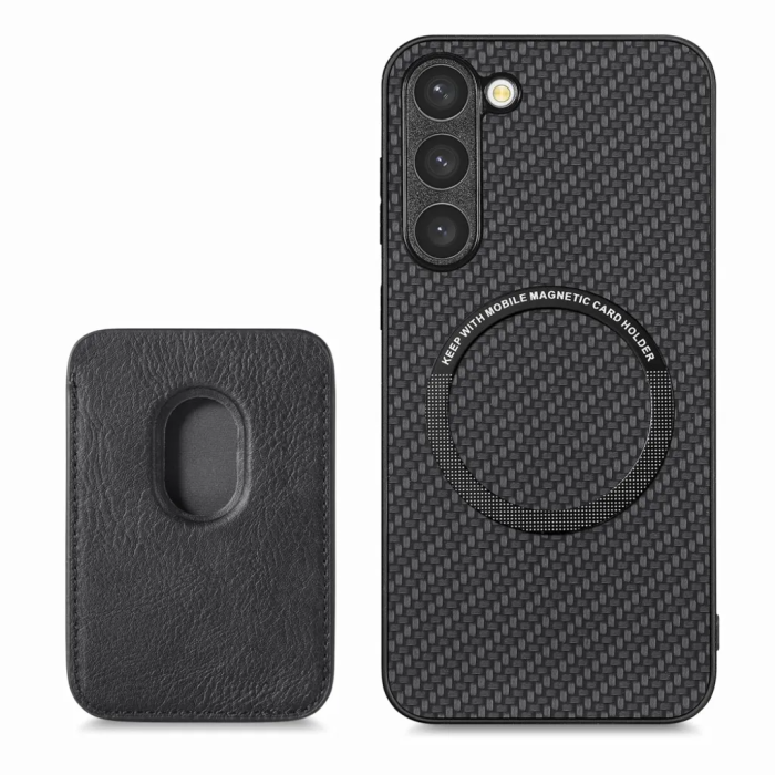 Taltech - Galaxy S23 Mobilskal Korthållare Detachable - Svart