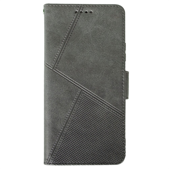 IDEWEI - IDEWEI OnePlus 15 5G Plånboksfodral Calf Texture Läder - Grå