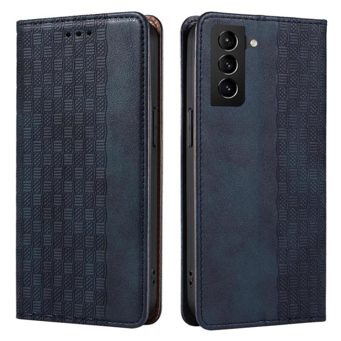 OEM - Galaxy S22 Ultra Plånboksfodral Magnet Strap - Blå