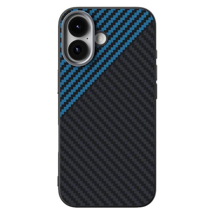 ABEEL - ABEEL iPhone 17 Mobilskal MagSafe Carbon Fiber - Svart / Blå