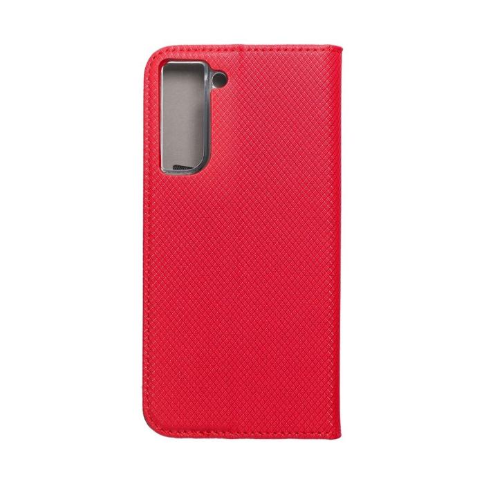 OEM - Galaxy S21 FE Plånboksfodral Smart Konstläder - Röd