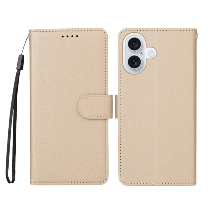 A-One Brand - iPhone 17 Plånboksfodral RFID Blocking med Handledsrem - Vit