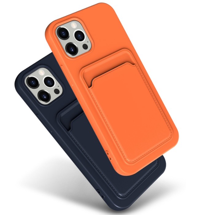 OEM - iPhone 12 Pro Max Skal med Kortfack - Röd