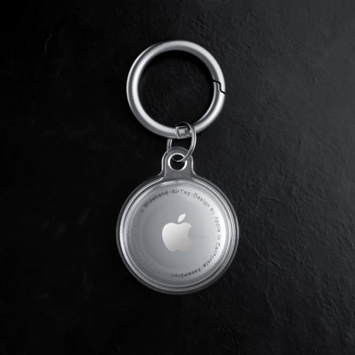 Tech-Protect - Airtag hållare med nyckelring - Transparent