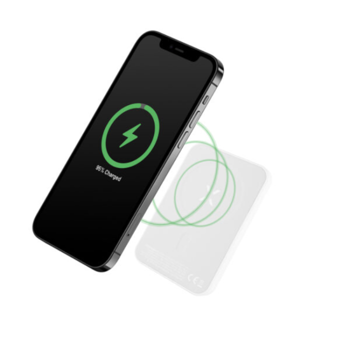 UTGATT1 - Fixed Trådlös Powerbank 6000 mAh MagZen - Vit