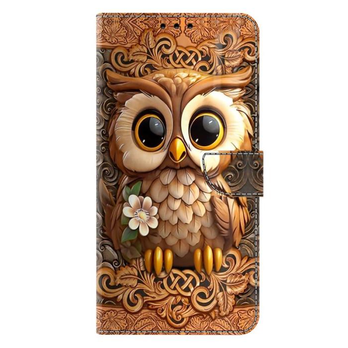 OEM - Samsung Galaxy S26 Plånboksfodral TPU + Konstläder Flip - Röd Uggla