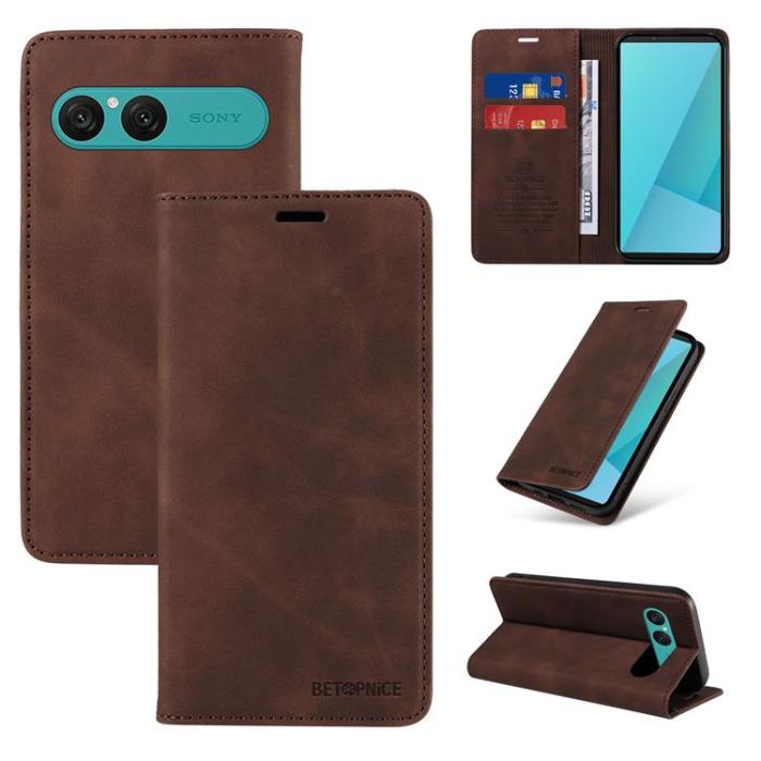 BETOPNICE - BETOPNICE Sony Xperia 10 VII Plånboksfodral RFID - Brun