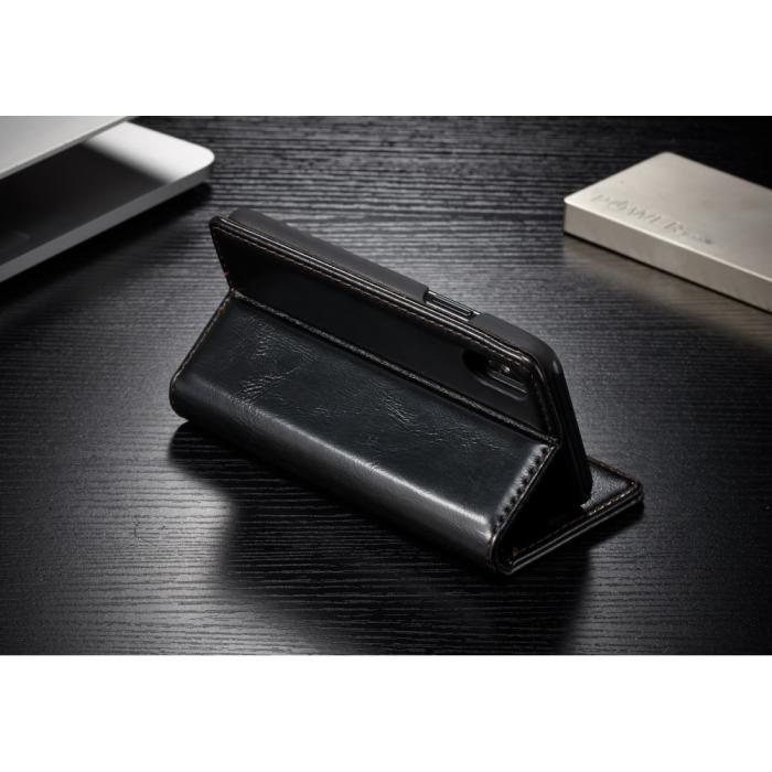 UTGATT4 - Caseme Oil Wax Plånboksfodral till Apple iPhone XS / X - Svart