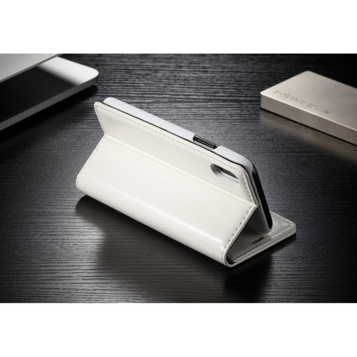 UTGATT4 - Caseme Oil Wax Plånboksfodral till Apple iPhone XS / X - Vit