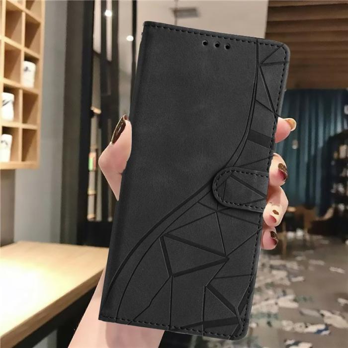 OEM - Samsung Galaxy S26 Ultra Plånboksfodral Ställ Impräntad Konstläder - Svart