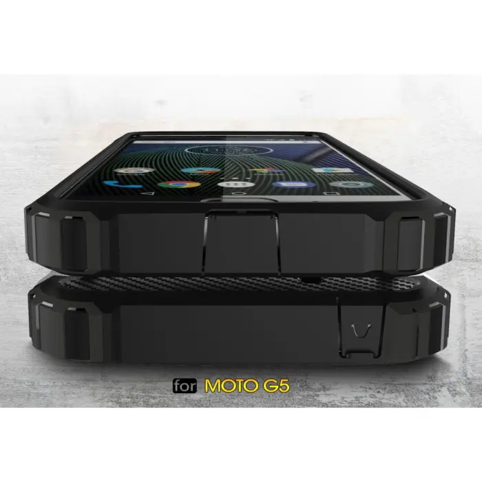 OEM - Hybrid Armor Mobilskal till Motorola Moto G5 Plus - Svart