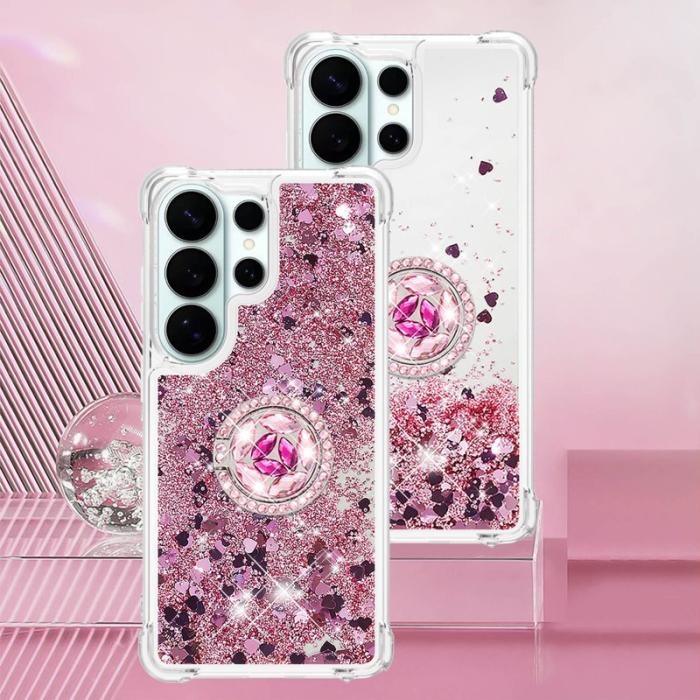 OEM - Mobilskal till SAMSUNG Galaxy S26 Ultra TPU Stöd Skydd - Roséguld / Hjärtar