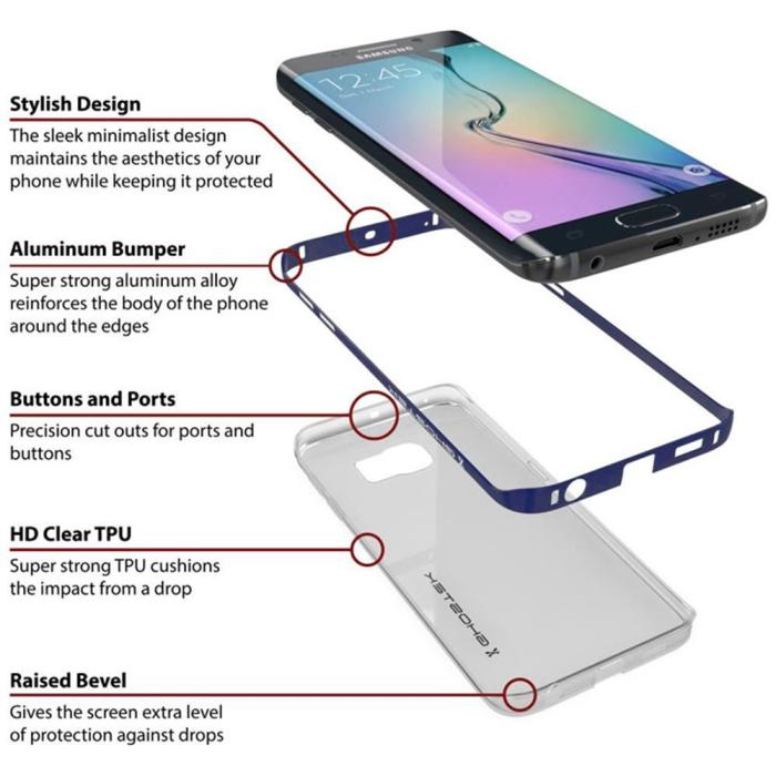 Ghostek - Ghostek Cloak Skal till Samsung Galaxy S6 Edge - Blå