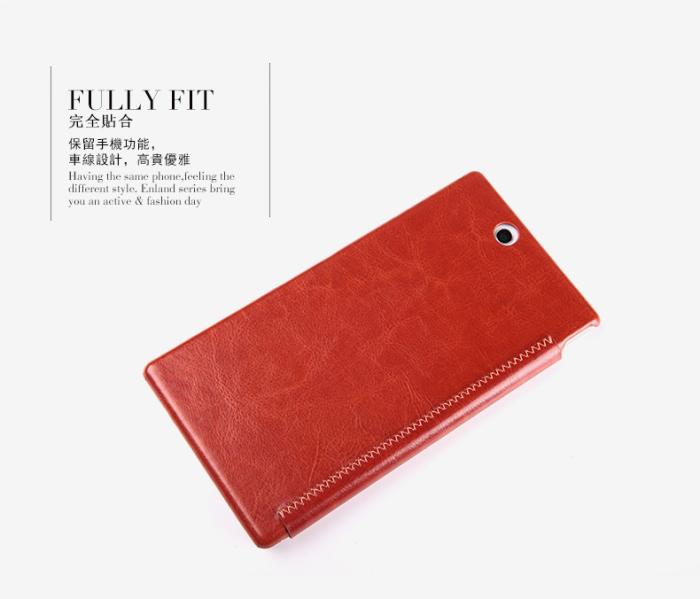 UTGATT5 - KLD Enland Smart Ultra-thin väska till Sony Xperia Z1 (Vit)