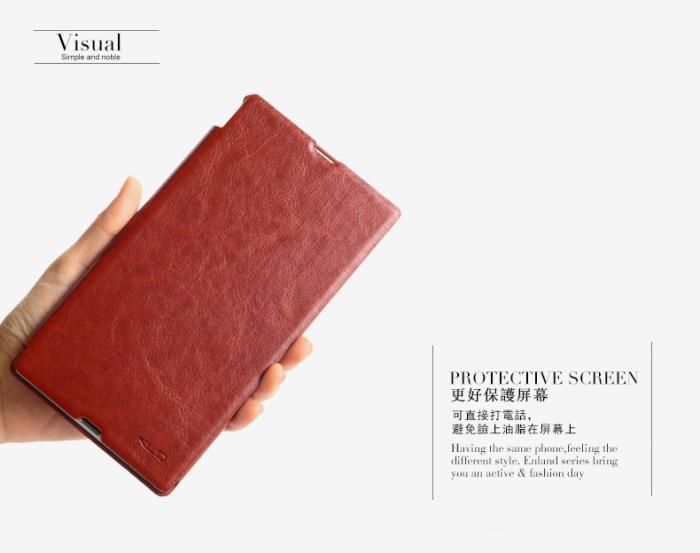 UTGATT5 - KLD Enland Smart Ultra-thin väska till Sony Xperia Z1 (Vit)