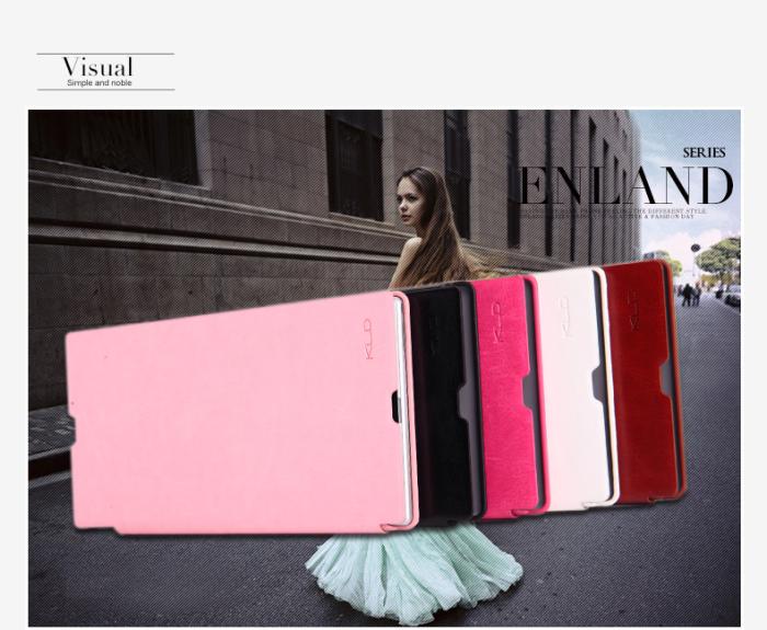 UTGATT5 - KLD Enland Smart Ultra-thin väska till Sony Xperia Z1 (Vit)