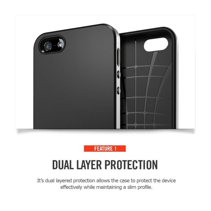 UTGATT5 - SPIGEN Neo Hybrid Skal till Apple iPhone 5S - Apple iPhone 5S/5 (Röd)