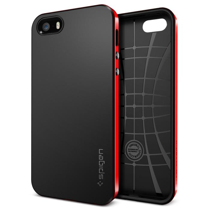UTGATT5 - SPIGEN Neo Hybrid Skal till Apple iPhone 5S - Apple iPhone 5S/5 (Röd)