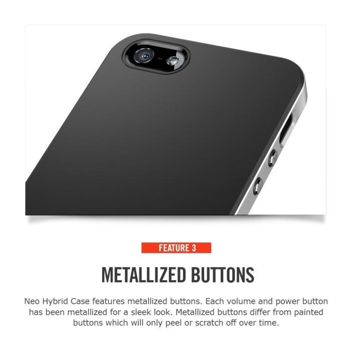 UTGATT5 - SPIGEN Neo Hybrid Skal till Apple iPhone 5S - Apple iPhone 5S/5 (Röd)