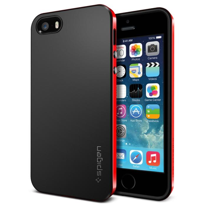 UTGATT5 - SPIGEN Neo Hybrid Skal till Apple iPhone 5S - Apple iPhone 5S/5 (Röd)