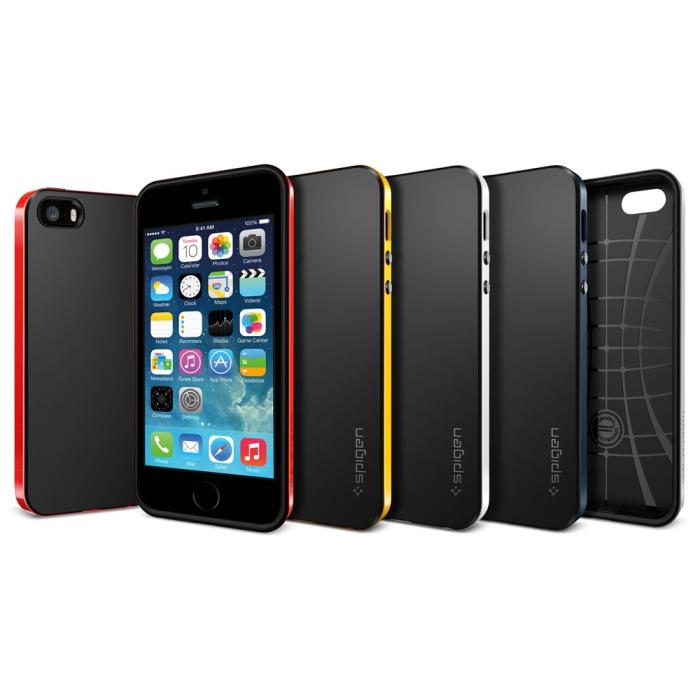 UTGATT5 - SPIGEN Neo Hybrid Skal till Apple iPhone 5S - Apple iPhone 5S/5 (Röd)