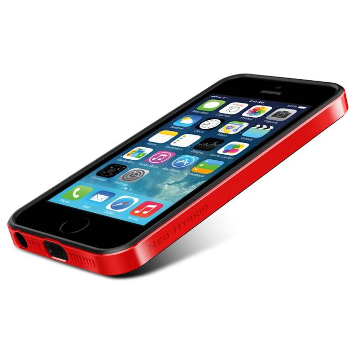 UTGATT5 - SPIGEN Neo Hybrid Skal till Apple iPhone 5S - Apple iPhone 5S/5 (Röd)