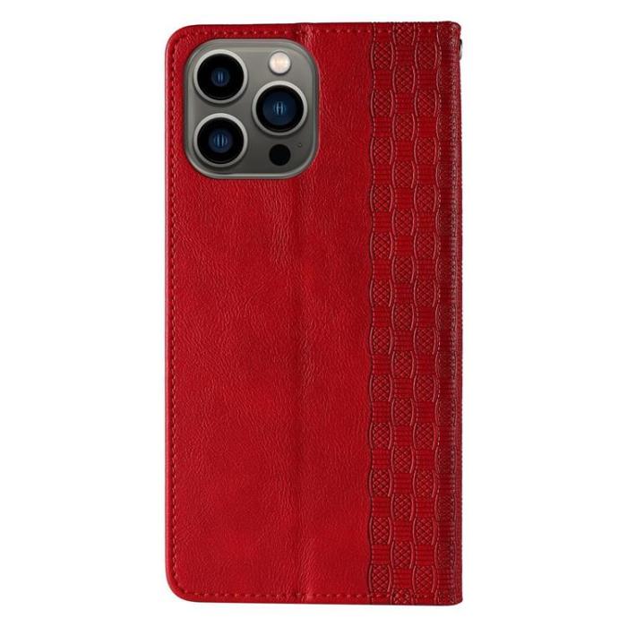 OEM - iPhone 13 Pro Max Plånboksfodral Magnet Strap - Röd