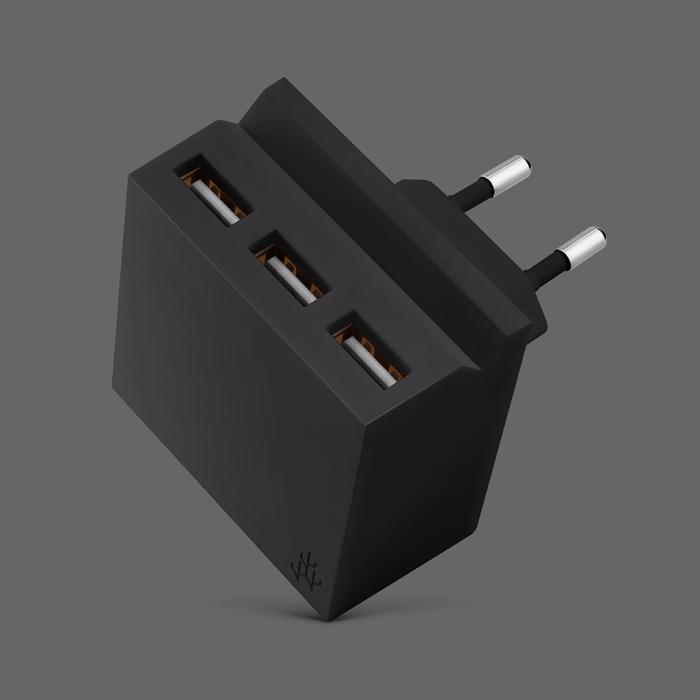 UTGATT1 - Usbepower HIDE Mini Laddningsnav med 3 USB-portar och telefonstativ