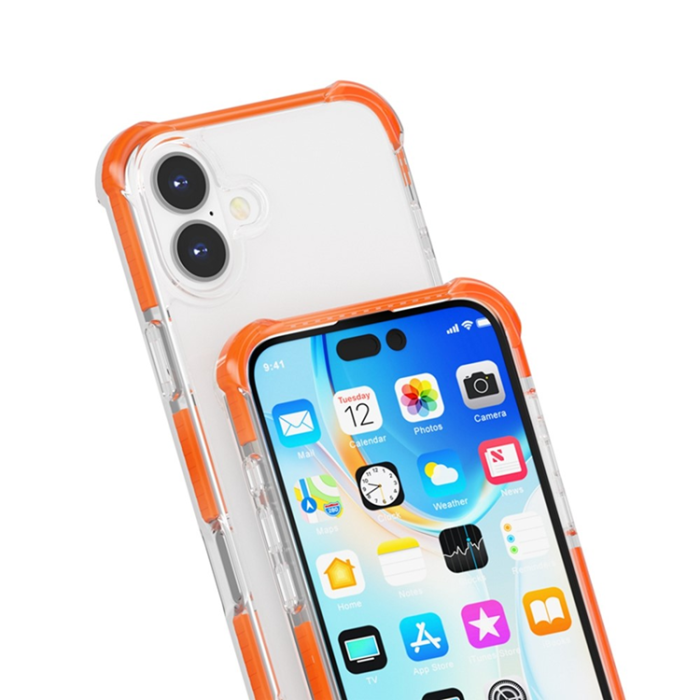 A-One Brand - iPhone 17 Mobilskal MagSafe Förstärkta Hörn Acrylic - Orange