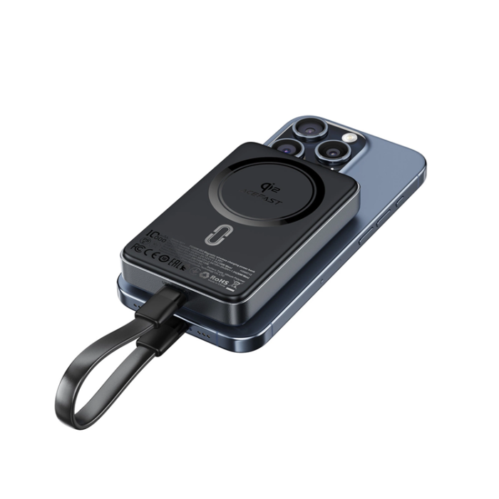 Acefast - Acefast Qi2 Magsafe Trådlös Powerbank 10000mAh 30W - Svart