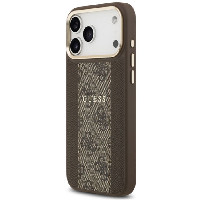 Guess - Guess iPhone 17 Pro Max Mobilskal Magsafe Stripe - Brun