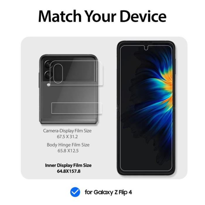 UTGATT - Whitestone Galaxy Z Flip 4 Härdat Glas Skärmskydd Premium Gen Film