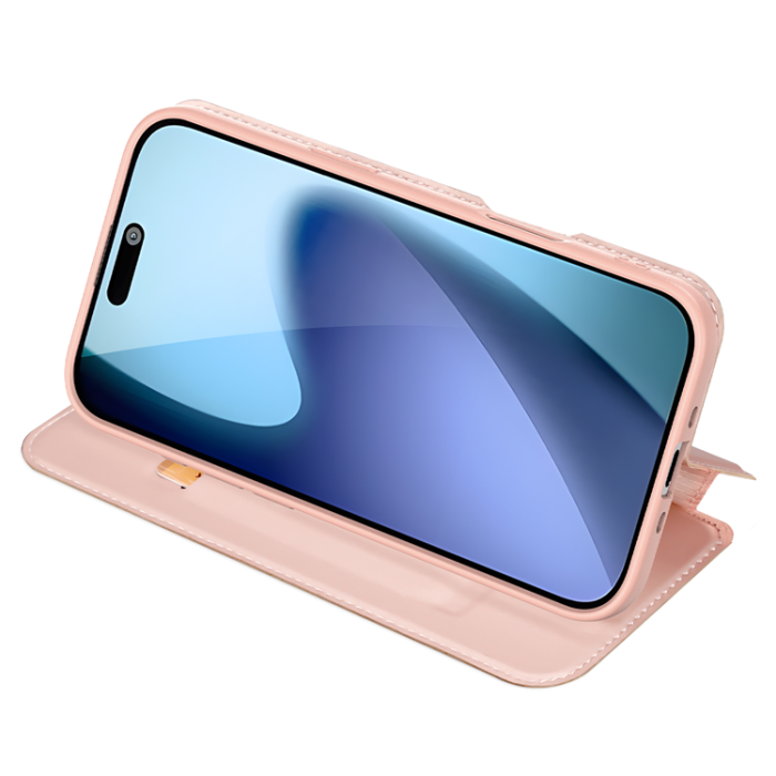 Dux Ducis - Dux Ducis iPhone 17 Air Plånboksfodral Skin Pro Läder - Rosa
