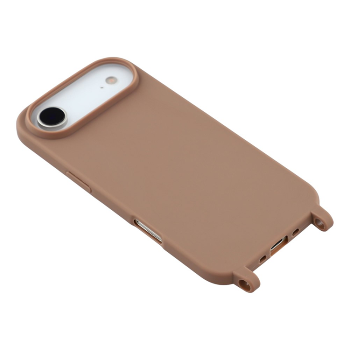 A-One Brand - iPhone 17 Air Mobilskal TPU med Hål för Rem - Brun