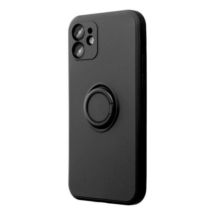 OEM - iPhone 16e Mobilskal Silikon Ring - Svart