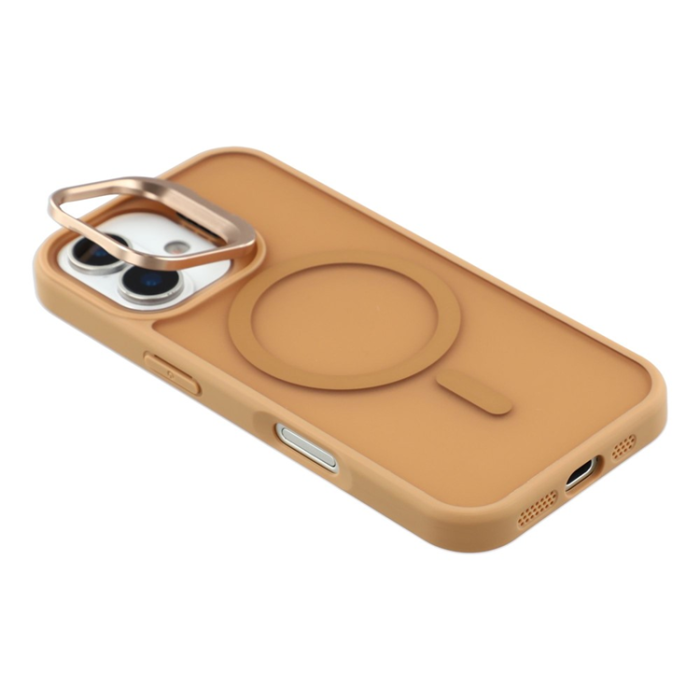 A-One Brand - iPhone 17 Mobilskal MagSafe Lins Kickstand - Ökenguld