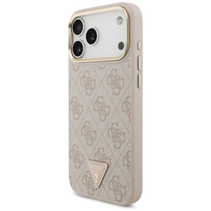 Guess - Guess iPhone 17 Pro Max Mobilskal MagSafe 4G Triangle & Big Strap - Rosa