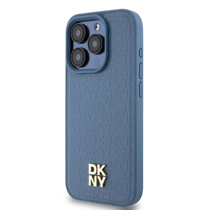 DKNY - DKNY iPhone 15 Pro Mobilskal Magsafe Läder Pattern Metal Logo