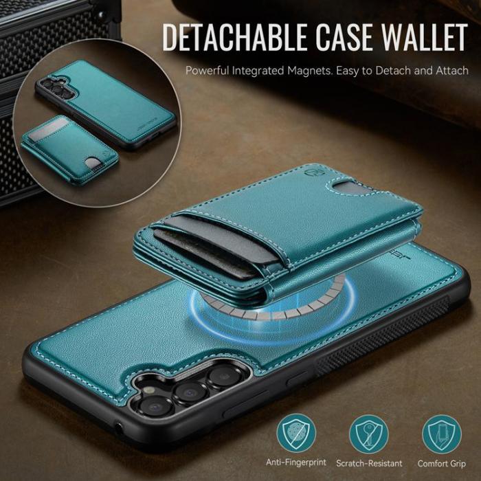 OEM - JEEHOOD Samsung Galaxy A55 5G Fodral KonstLäder - Blå