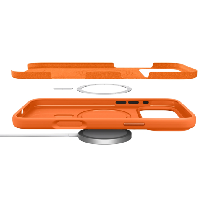 Spigen - Spigen Mobiskal För iPhone 17 Pro Magsafe Silikon Fit - Cosmic Orange