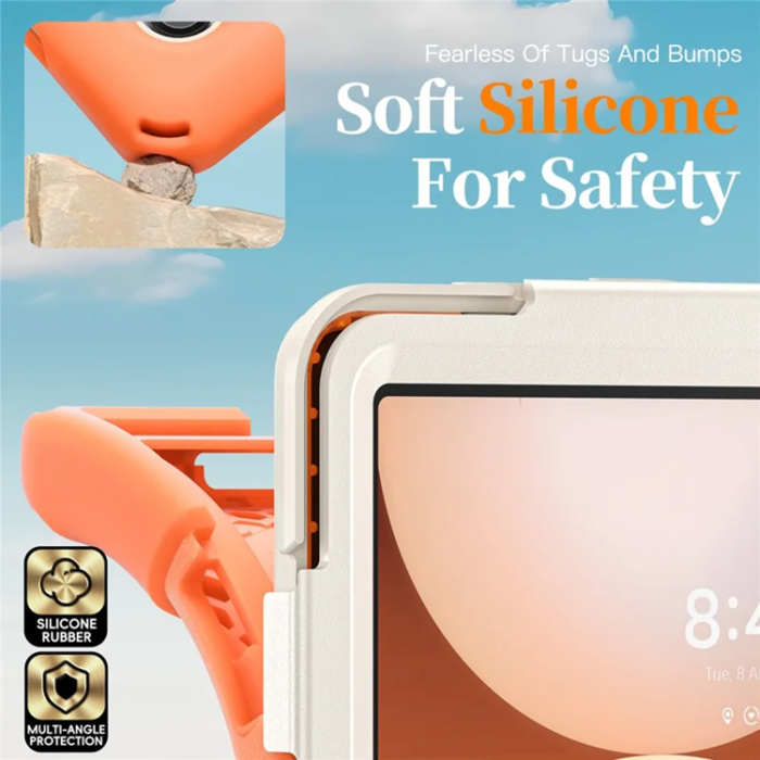 A-One Brand - Galaxy Tab A11 Plus Mobilskal Kickstand Silikon Axelrem