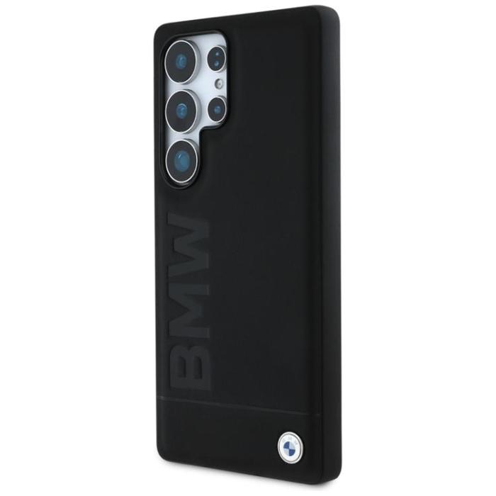 BMW - BMW Galaxy S25 Ultra Mobilskal Läder Big Wordmark - Svart